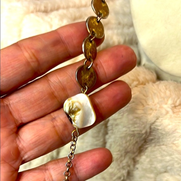 PARK LANE vintage  Ocean Treasures bead necklace 36" Mother of Pearl Amazonite - Picture 5 of 7